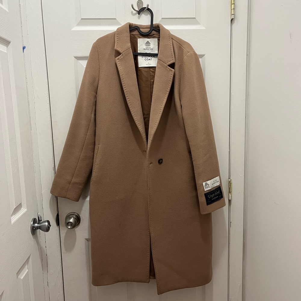 The Stedman Coat Long camel wool coat